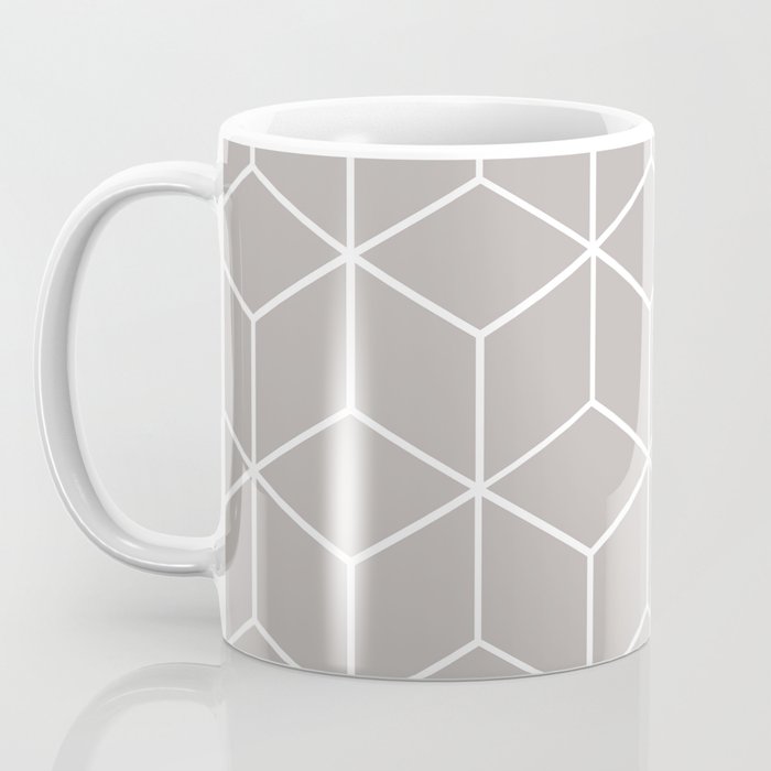 Cube Geometric 03 Grey Coffee Mug Gallery Image 3