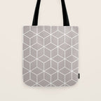 Cube Geometric 03 Grey Tote Bag Gallery Image 1