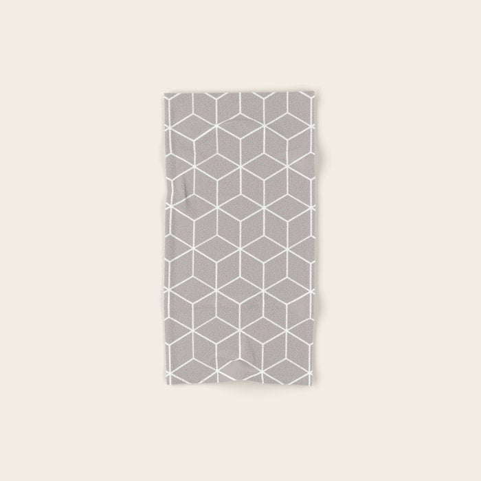 Cube Geometric 03 Grey Towels Gallery Image 1