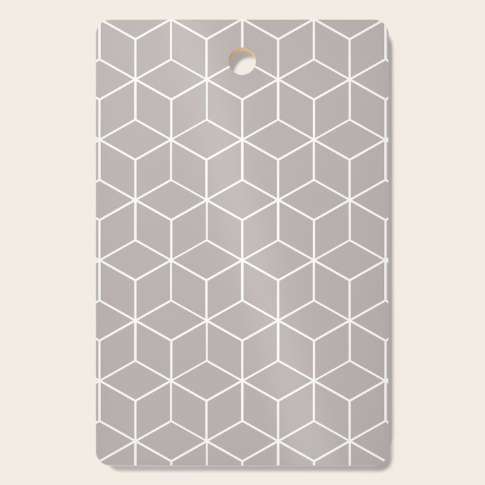 Cube Geometric 03 Grey Cutting Board Gallery Image 1