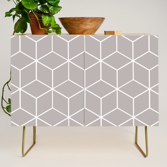 Cube Geometric 03 Grey Credenza Gallery Image 1
