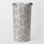 Cube Geometric 03 Grey Travel Mug Gallery Image 2