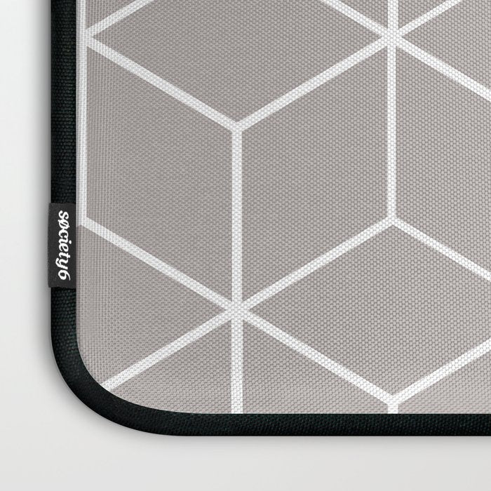Cube Geometric 03 Grey Laptop Sleeve Gallery Image 3