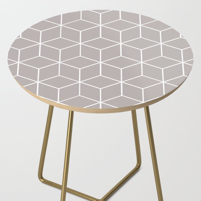Cube Geometric 03 Grey Side Table Gallery Image 2
