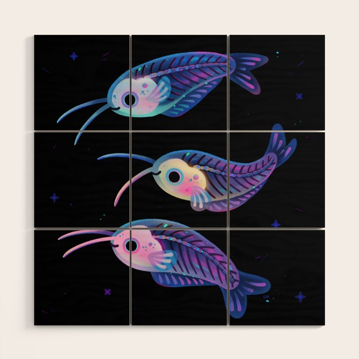 Glass catfish Wood Wall Art Gallery Image 1