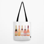 Rose Champagne Bottles Tote Bag Gallery Image 2