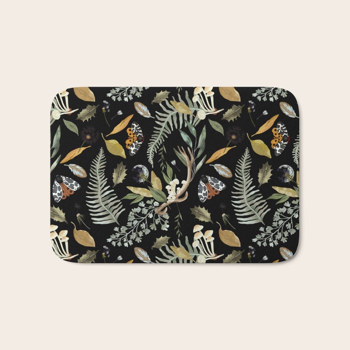 Moths Mystical Woodland D Bath Mat Gallery Image 1