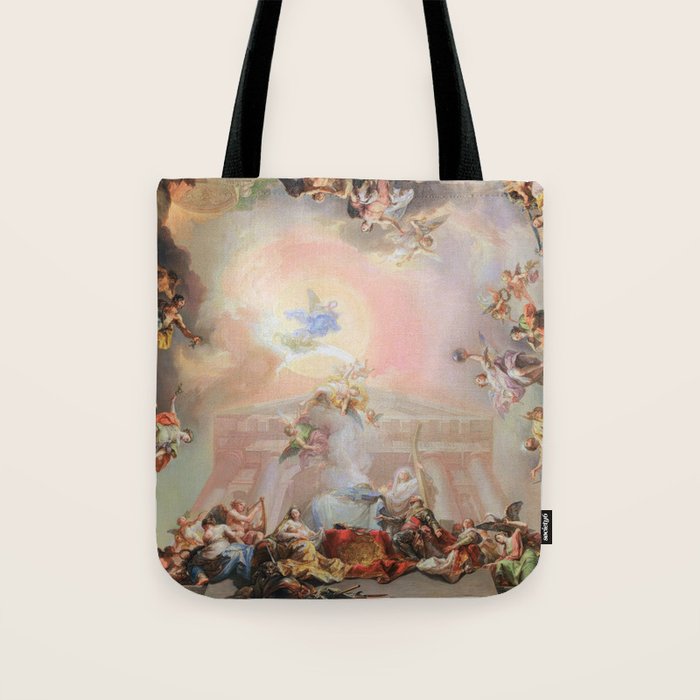 Renaissance Painting Angels Cherubs Aesthetic Allegorical Scene Tote Bag Gallery Image 1