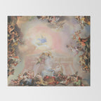 Renaissance Painting Angels Cherubs Aesthetic Allegorical Scene Throw Blanket Gallery Image 2