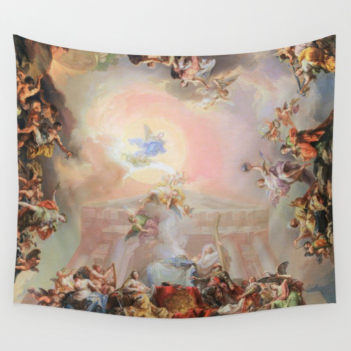 Renaissance Painting Angels Cherubs Aesthetic Allegorical Scene Wall Tapestry Gallery Image 4