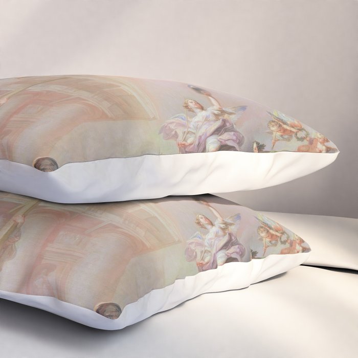 Renaissance Painting Angels Cherubs Aesthetic Allegorical Scene Pillow Sham Gallery Image 3