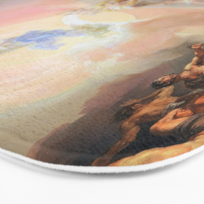 Renaissance Painting Angels Cherubs Aesthetic Allegorical Scene Bath Mat Gallery Image 3