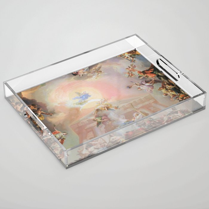 Renaissance Painting Angels Cherubs Aesthetic Allegorical Scene Acrylic Tray Gallery Image 1