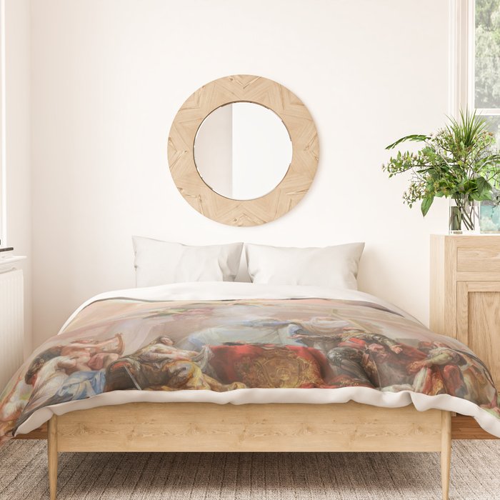 Renaissance Painting Angels Cherubs Aesthetic Allegorical Scene Duvet Cover Gallery Image 3