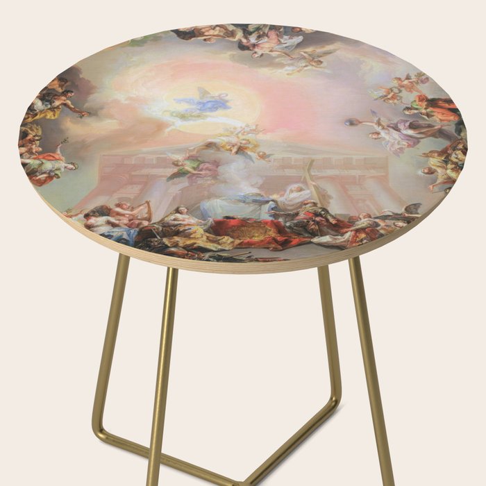 Renaissance Painting Angels Cherubs Aesthetic Allegorical Scene Side Table Gallery Image 2