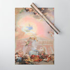 Renaissance Painting Angels Cherubs Aesthetic Allegorical Scene Wrapping Paper Gallery Image 1