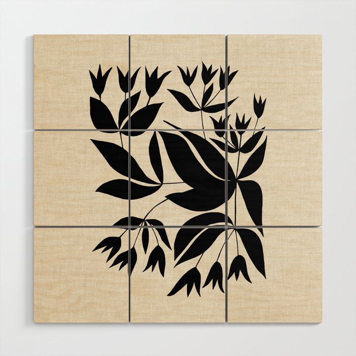 Vining Bell Flower Wood Wall Art Gallery Image 1