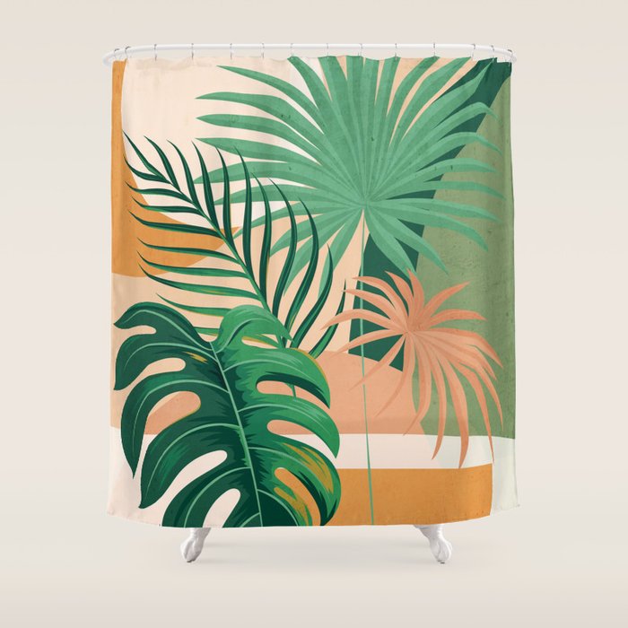 Jungle Abstract 3 Shower Curtain Gallery Image 1