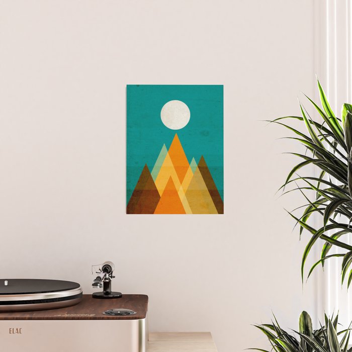 Full moon over Sahara desert Poster Gallery Image 2