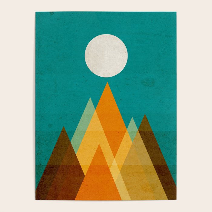 Full moon over Sahara desert Poster Gallery Image 4