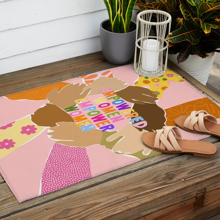 Women supporting Women Outdoor Rug Gallery Image 2