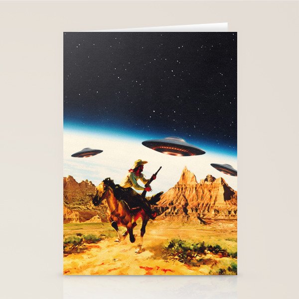UFO Space Chase Stationery Card Gallery Image 2