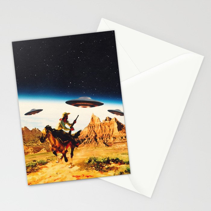 UFO Space Chase Stationery Card Gallery Image 2