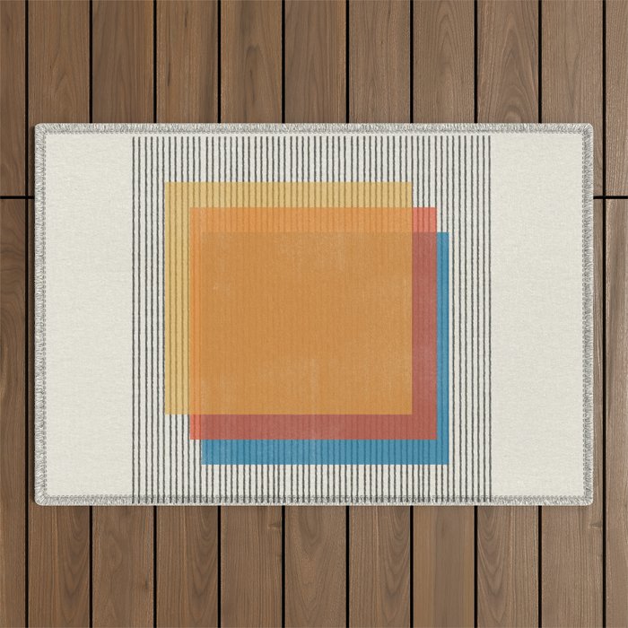Midcentury Modern Object 01 Outdoor Rug Gallery Image 1