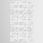 Vintage Handwriting Black And White Nostalgic Texture Tablecloth Gallery Image 2