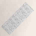 Vintage Handwriting Black And White Nostalgic Texture Yoga Mat Gallery Image 1