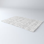Vintage Handwriting Black And White Nostalgic Texture Rug Gallery Image 3
