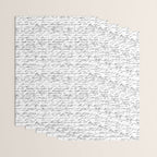 Vintage Handwriting Black And White Nostalgic Texture Wrapping Paper Gallery Image 3