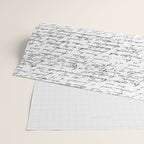 Vintage Handwriting Black And White Nostalgic Texture Wrapping Paper Gallery Image 2