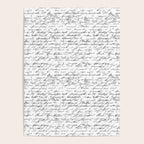 Vintage Handwriting Black And White Nostalgic Texture Poster Gallery Image 4