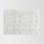 Vintage Handwriting Black And White Nostalgic Texture Rug Gallery Image 2