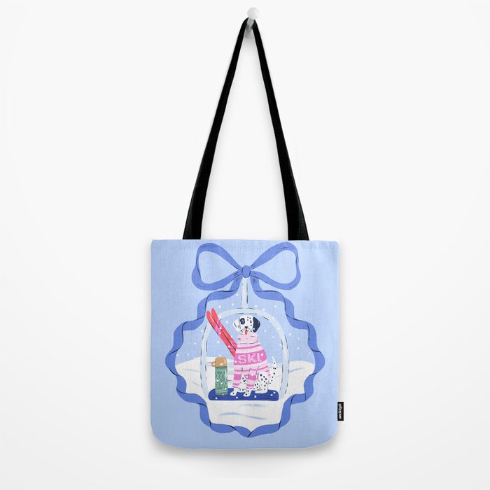 Apres Ski Dogs with Bows Tote Bag Gallery Image 2