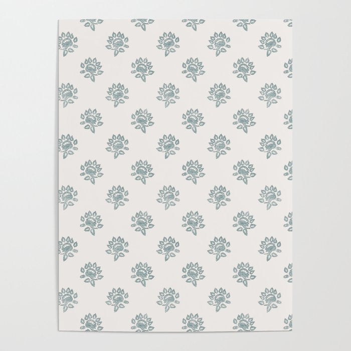 Small Distressed Block Print - Seaglass Poster Gallery Image 1
