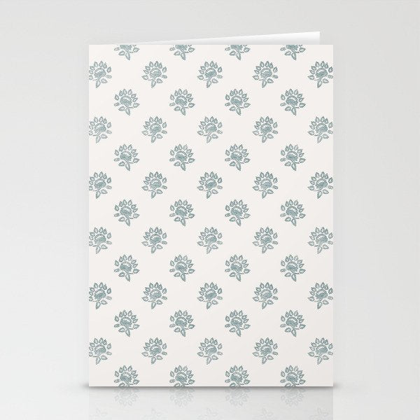 Small Distressed Block Print - Seaglass Stationery Card Gallery Image 2