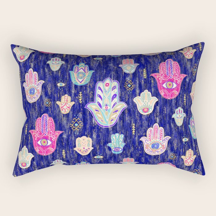 Hamsa Mystical Protection Rectangular Pillow Gallery Image 2