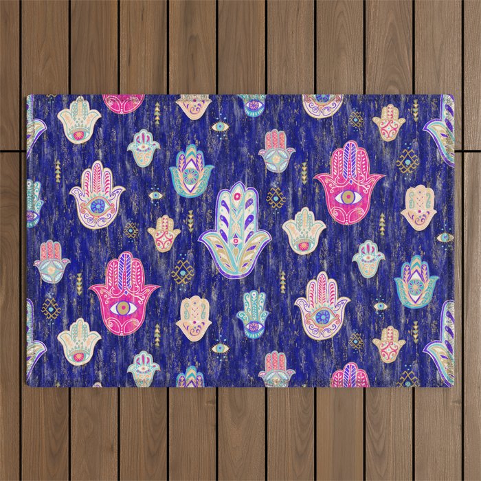 Hamsa Mystical Protection Outdoor Rug Gallery Image 1