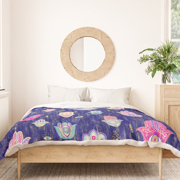 Hamsa Mystical Protection Duvet Cover Gallery Image 3