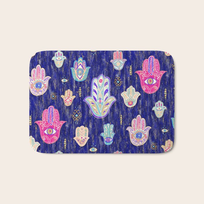 Hamsa Mystical Protection Bath Mat Gallery Image 1