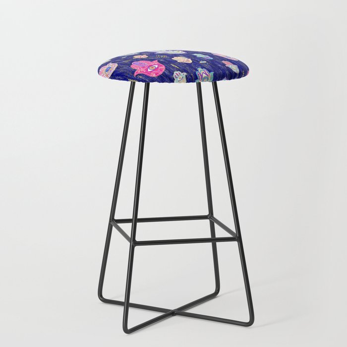 Hamsa Mystical Protection Stool Gallery Image 1
