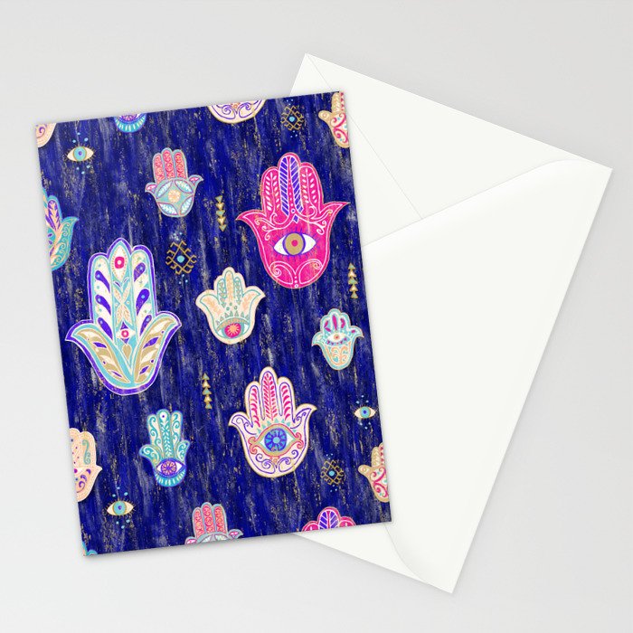 Hamsa Mystical Protection Stationery Card Gallery Image 2