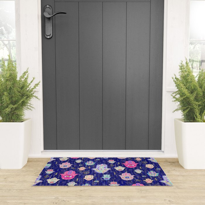 Hamsa Mystical Protection Welcome Mat Gallery Image 3