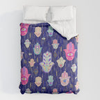 Hamsa Mystical Protection Duvet Cover Gallery Image 6