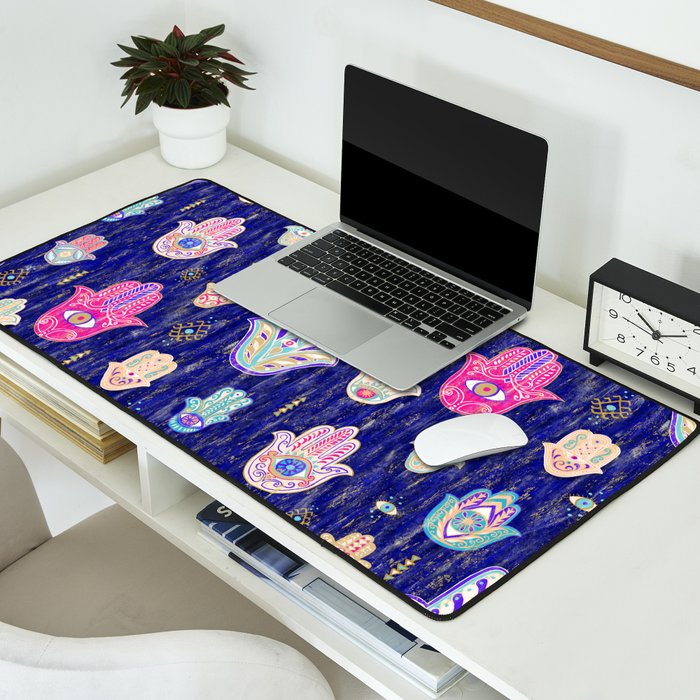 Hamsa Mystical Protection Desk Mat Gallery Image 2