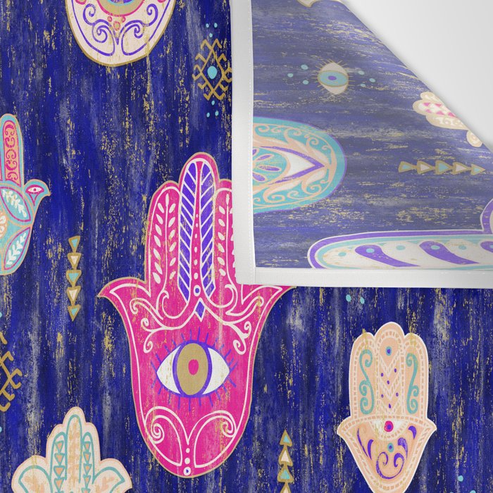 Hamsa Mystical Protection Wall Tapestry Gallery Image 3