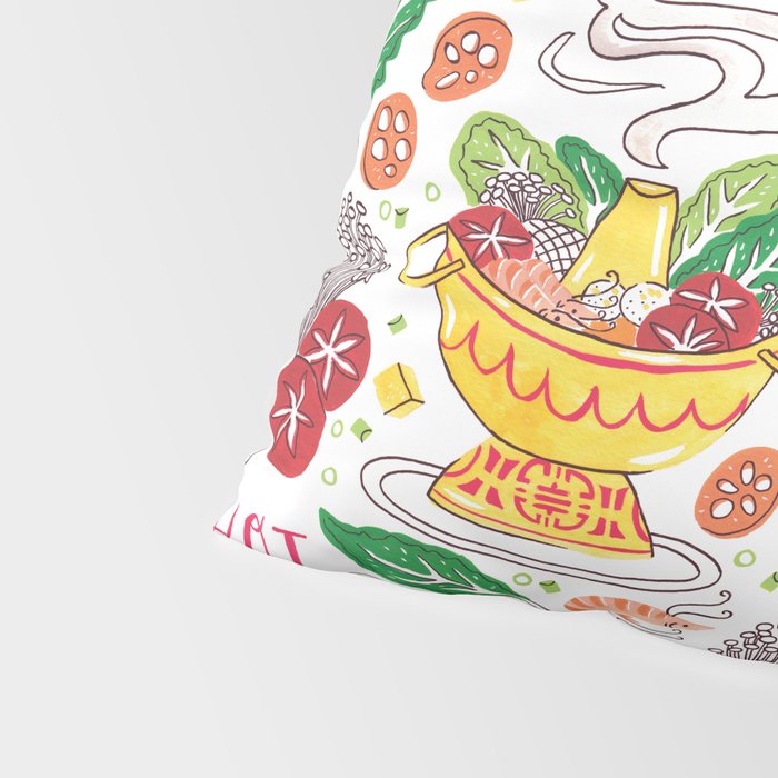 Hot Pot Shabu Shabu Soup Pillow Sham Gallery Image 4