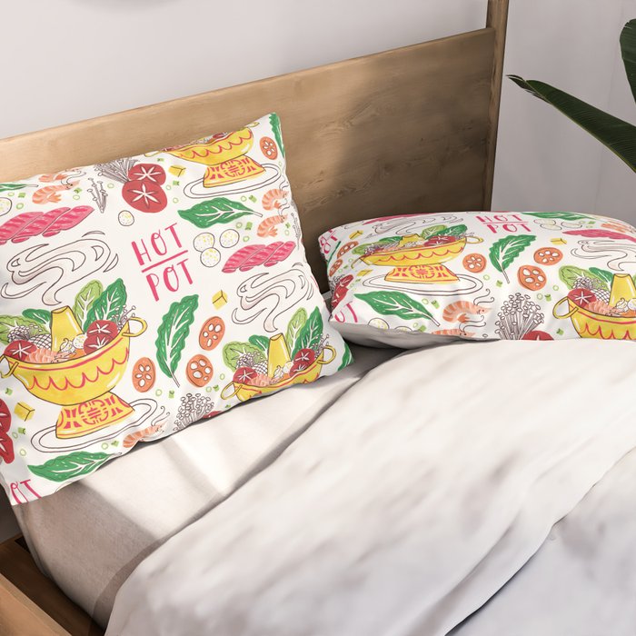 Hot Pot Shabu Shabu Soup Pillow Sham Gallery Image 2